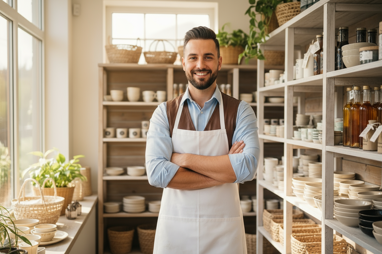 pode tirar esse broche da camisa dele? e troque esta jaqueta por um avental branco